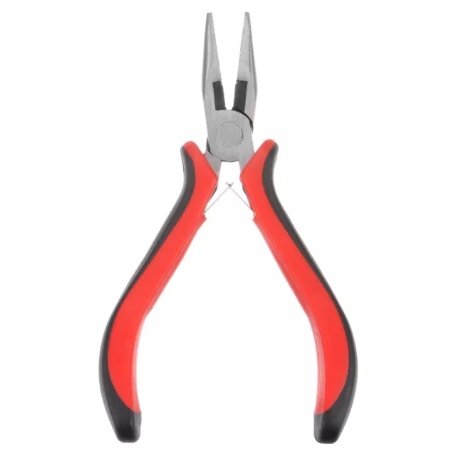 Mini Needle Nose Pliers 4.5" Toothed Precision Plier with Plastic Handle