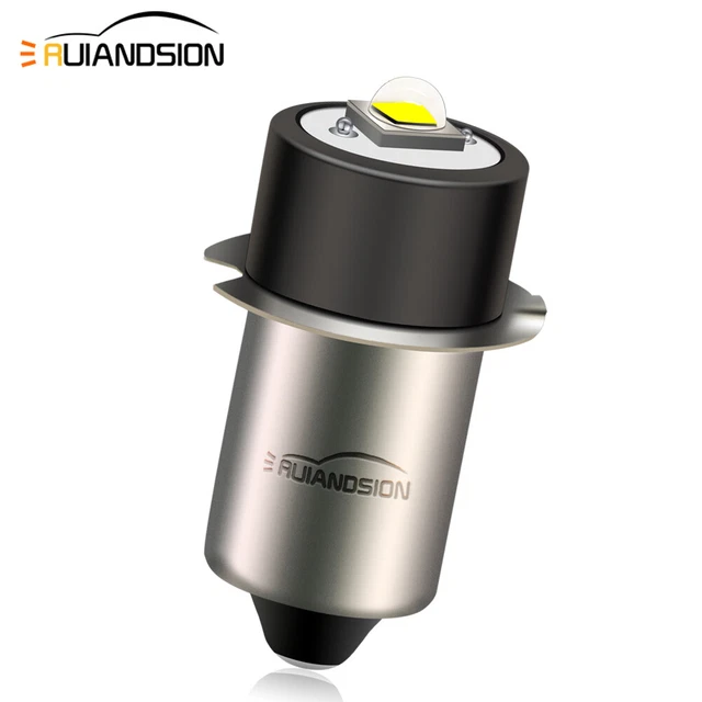 AC/DC 6–30 V P13.5S PR2 – Lot de 2 ampoules de lampe de poche LED 3 W pour lampe de poche, lampe, lampe de travail, ampoules Maglit, sans polarité (P13 .5S/PR2