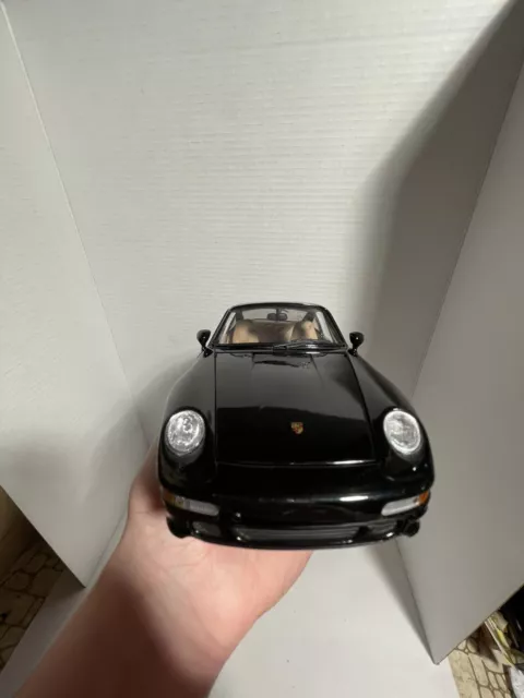 Anson PORSCHE 911 TURBO BLACK 1:18 SCALE Diecast Model Car