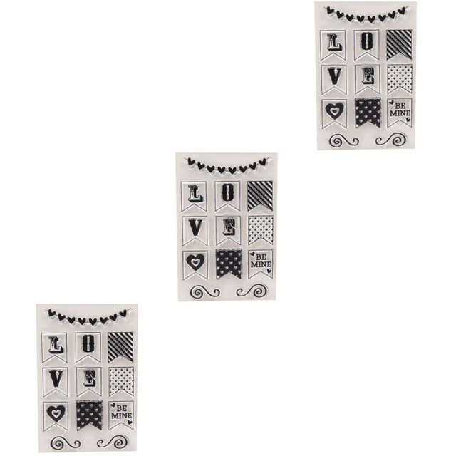 3 stücke klar stempel transparent dichtstempel für diy scrapbooking handwerk