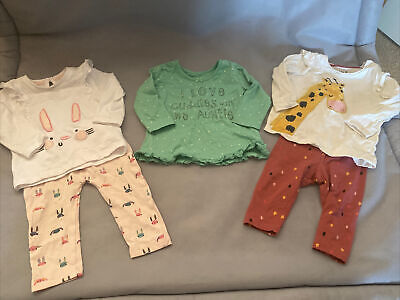 Used - Baby Girl Clothes Bundle -3-6 Months - Fred & Flo,Bluezoo-Good Condition