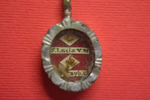 RARO ARGENTO relic reliquiario  shrine RELICARIO S.LUCIA DI SIRACUSA + 1