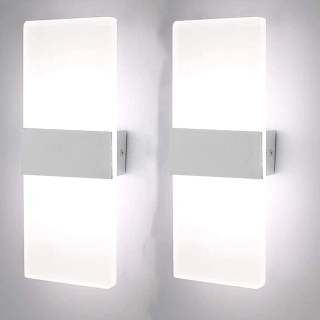 Keller Lampada Da Parete A LED Lampada Da Parete Ad Angolo Regolabile Per Scale Esterno Ip65 Lampada Da Bagno 7w Nero Bianco Freddo 2 Pezzi 91593357
