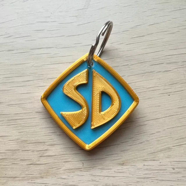 Scooby Doo Logo Dog Tag Keyring Cosplay 3D Printed Replica Prop