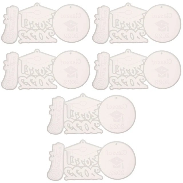 6 PCs Graduierung Schlüsselbund Silikonform Schüsse Kette Anhänger