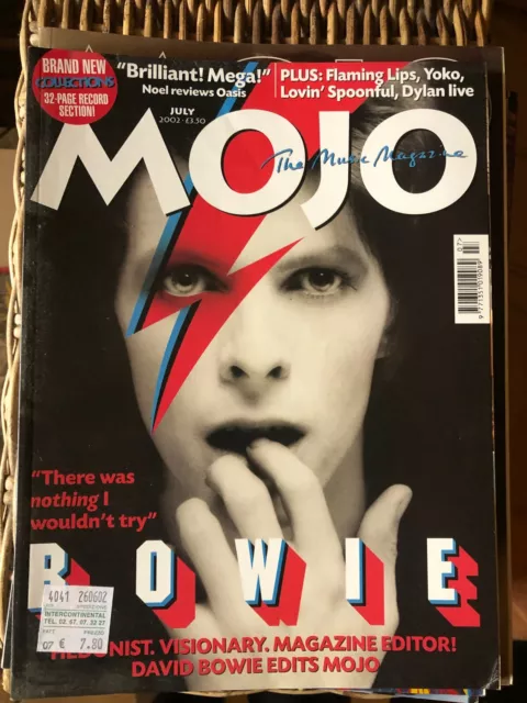 BOWIE MOJO Magazine UK # 104 JULY 2000 NOEL Gallagher OASIS Yoko Ono Dylan