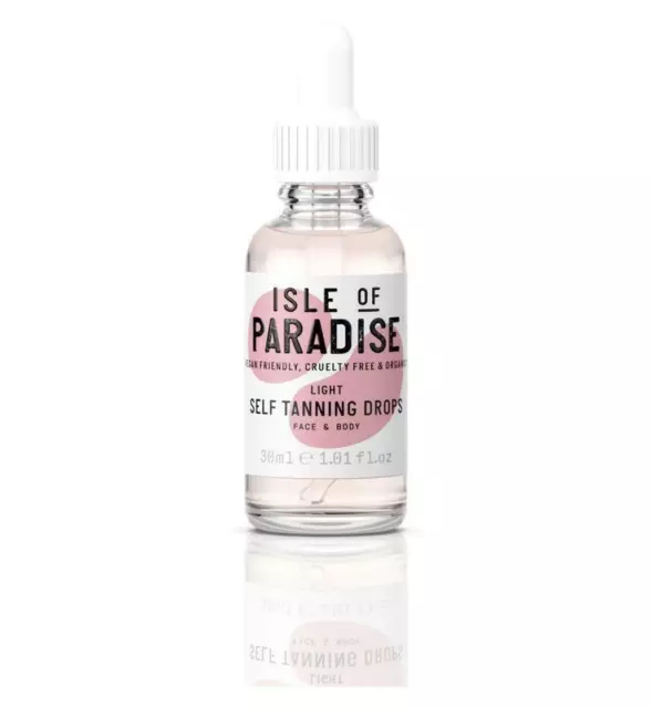 Isle Of Paradise Self Tanning Drops Face & Body- Light 30ml *NEW & ORIGINAL*