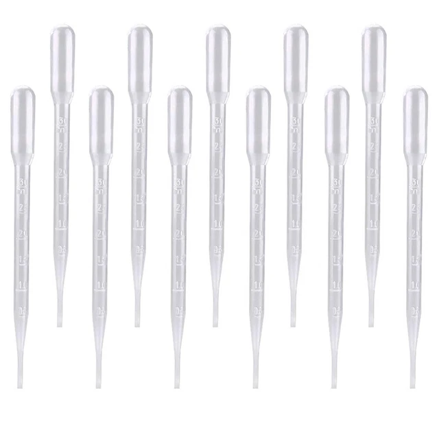 200 Pcs Plastic Eye Dropper Calibration Dropper Papanicolaou