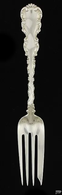 Vintage Whiting Louis XV 1891 Sterling Silver Cold Meat Serving Fork