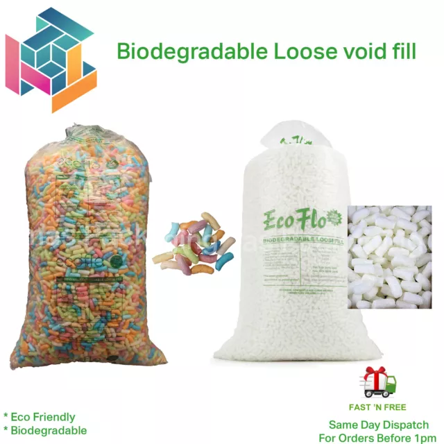 Biodegradable Loose Void Fill Packing Peanuts Eco Friendly Starch MULTI LIST