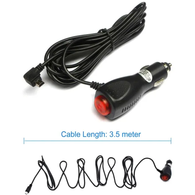 Câble Chargeur avec Prise Allume-Cigare + prise DC 2.5 CRT