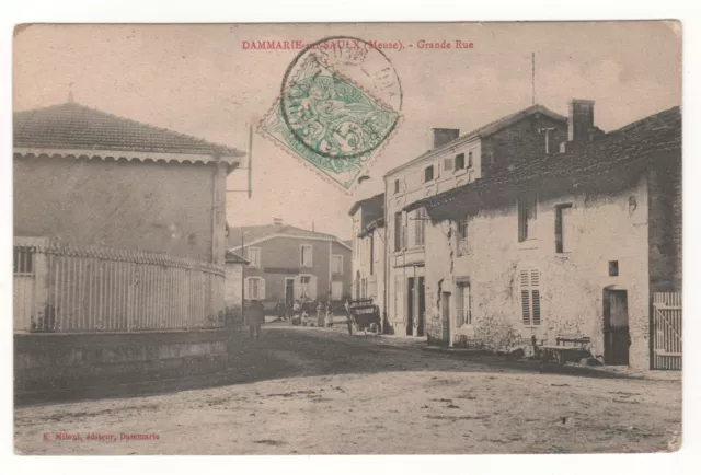 CPA 55 - DAMMARIE-sur-SAULX : GRANDE RUE (MEUSE) ÉCRITE