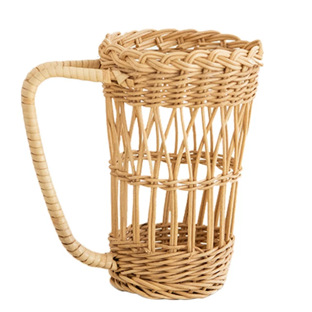 Wicker gewebte Tasse Halter hitzebeständige handgewebte Tasse Halter Landschaft