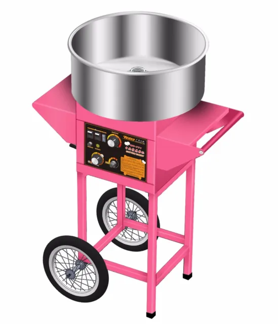 Commercial Electric Cotton Candy Floss Machine Cart Candyfloss Sugar Maker