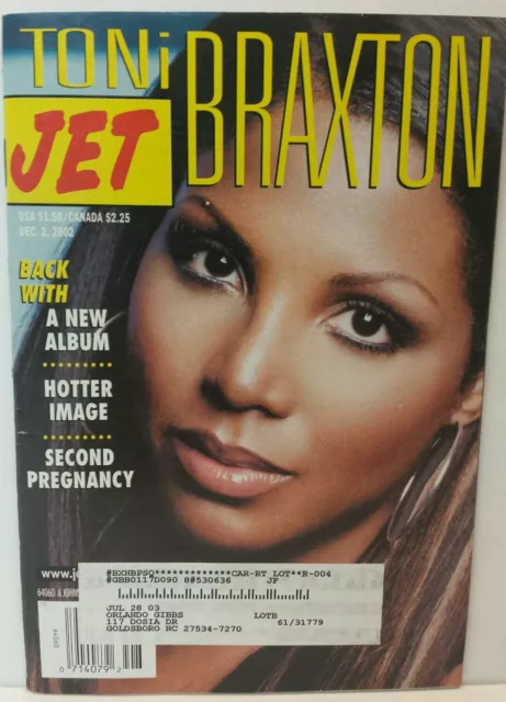 JET MAGAZINE BACK Issue December 2 2002 Toni Braxton £9.53 - PicClick UK