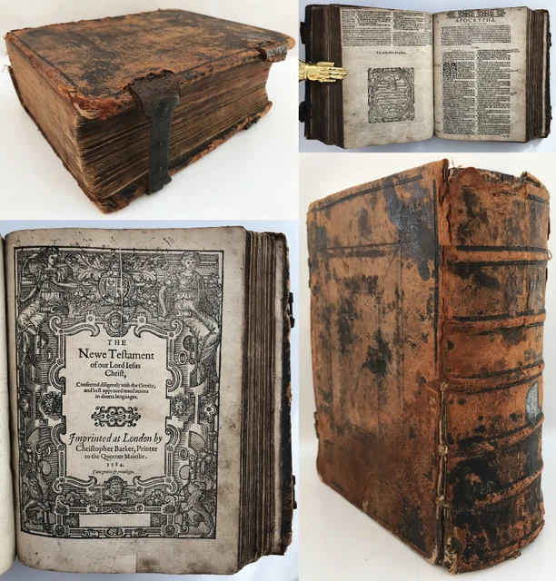 1611 GENEVA BIBLE In ENGLISH By ROBERT BARKER Antique In United - Foto 12