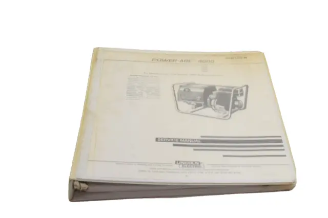 Lincoln Svm103-B Service Manual. Power-Arc 4000, Code 10200, 10202, 10243, 10244