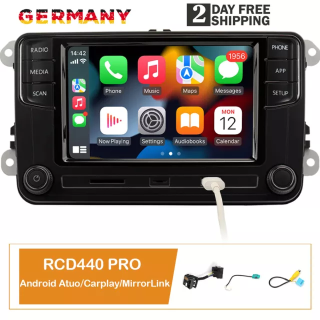 Autoradio RCD360 Pro 2 RCD440 PRO 187B AndroidAuto Carplay MirrorLink für VW CC