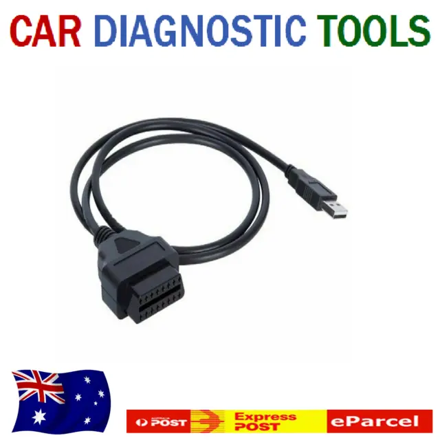 1M Car Auto OBD-II OBD2 16Pin Diagnostic Scanner Extension Adapter USB Cable AT