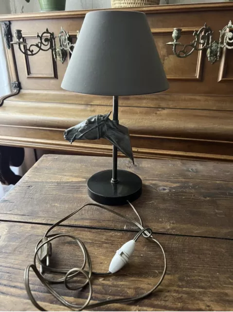 Ancienne et superbe Lampe Cheval Hauteur réglable. Vintage Déco