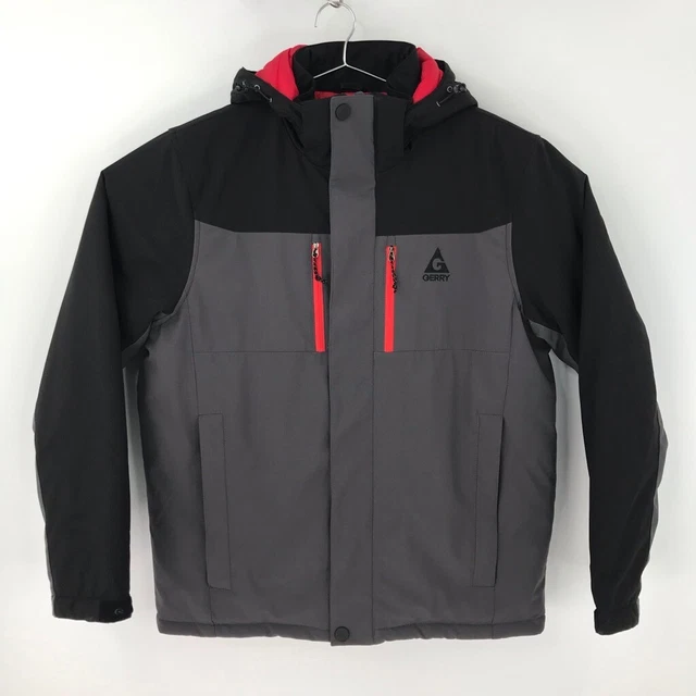 GERRY MENS CRUSADE Parka Jacket Gray Black Colorblock Hooded