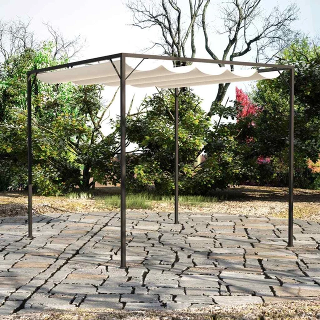 Gartenpavillon mit versenkbarem Dach EF J12311