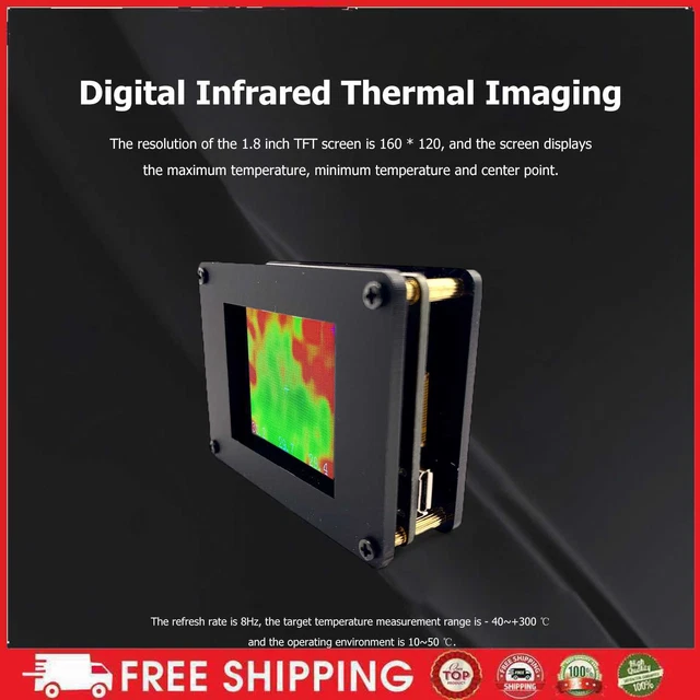 MLX90640 termocamera digitale a infrarossi modulo fotocamera a infrarossi 1,8 pollici (nero