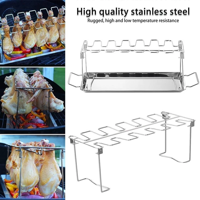 Slots Chicken Leg Wing Grill Tray Chicken Leg Roaster Chicken Wing Cooking Rack