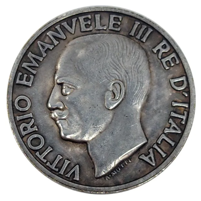 Moneta Copia Italia 20 Lire 1923 Vittorio Emanuele III marcia Roma 21.06mm 5g