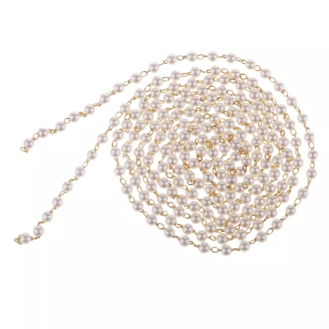 Catena di Perline di Perle Da 1 Metro 3mm per Decorazioni Da Cucito Fai Da Te