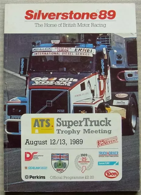 SILVERSTONE 12/13 Aug 1989 ATS / SUPERTRUCK TROPHY Race A4 Official Programme