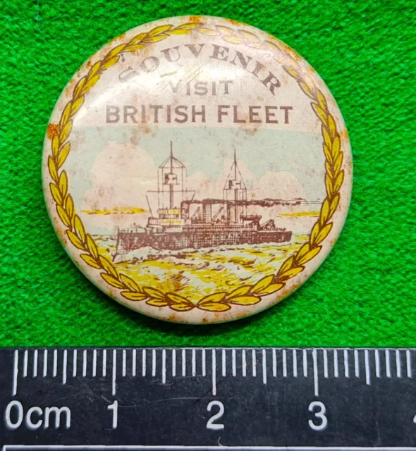 Pin-back badge. Visit of the British Fleet to Melbourne 1924.