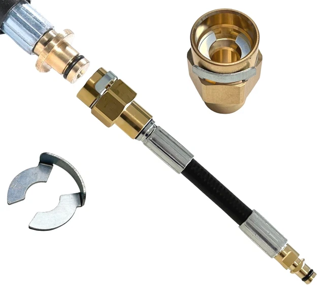 Adaptateur De Tuyau Raccord Rapide Kärcher Quick Connect Vers Filetage Extérieur M22 (entrée : Au Choix Filetage Intérieur Ou Extérieur M22 X 1,5 Mm ; Sortie : Quick Connect