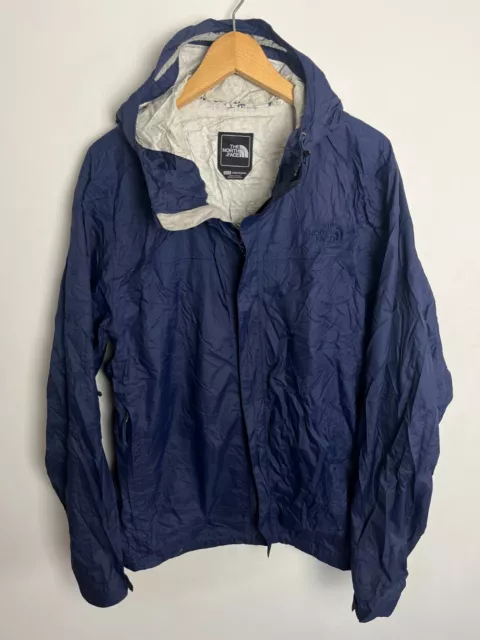 THE NORTH FACE Jacket Coat Mens L/XL Navy Blue Waterproof Hyvent 2.5L