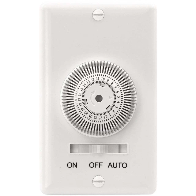 Prime 125V 24 horas Temporizador mecánico en pared TNIW24 paquete de 6 Prime TNIW24