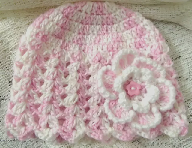 Handmade Crochet Baby Hat in Patons 4ply baby yarn