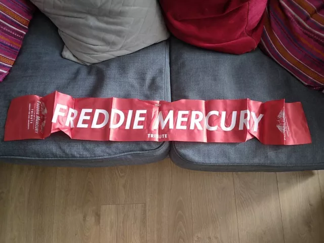 Queen Freddie Mercury Tribute Concert 1992 Wembley Vintage Scarf Banner Sash VG
