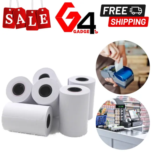 20 Rolls 57x40mm Thermal rolls Cash Credit Card Machine Receipt Paper Till Roll