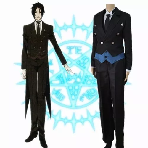 Black Butler Sebastian Michaelis tuxedo suits cosplay costumes Japanese#asc