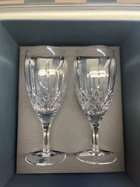 New Pair of Waterford Crystal Lismore Nouveau Iced Beverage Glasses