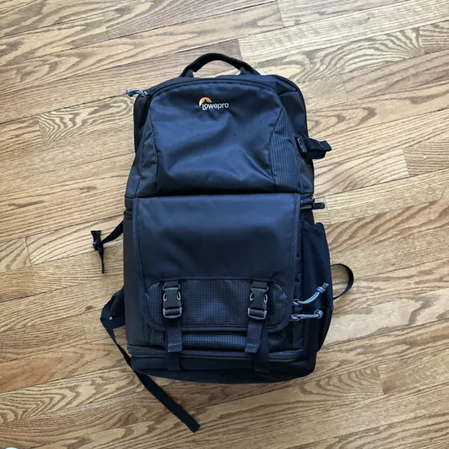 USED Lowepro Fastpack BP 250 AW II Backpack Camera Bag Shoulder Straps, Black