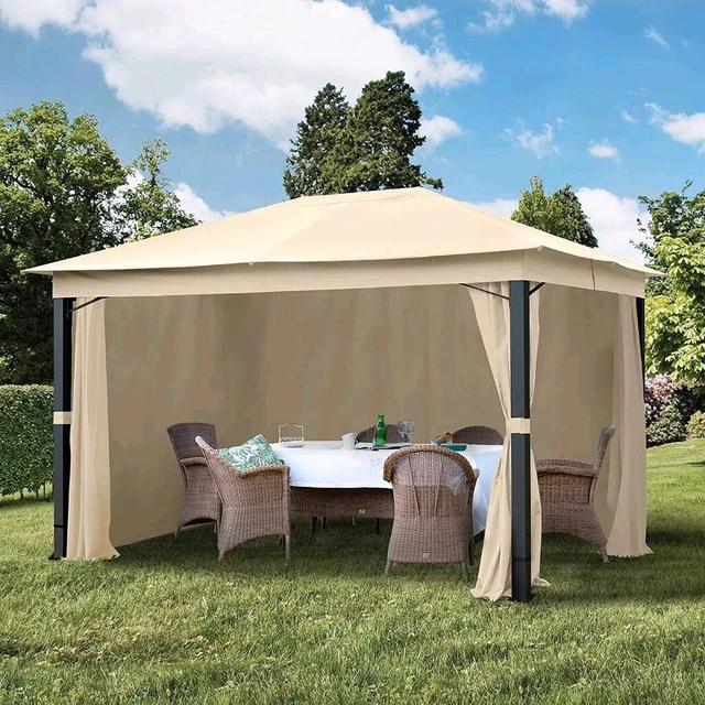 Neu TOOLPORT Gartenpavillon 3x4 m ALU Premium