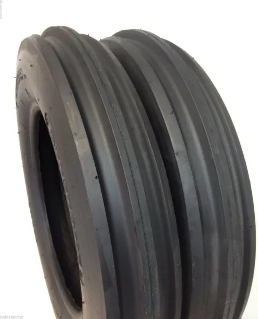 TWO (2) 4.00-12 4.00X12 400-12 400X12 Tri-Rib 3 Rib 4 ply rated Tires & Tubes