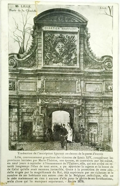 Lille Porte de la Citadelle France Postcard POSTED VTG