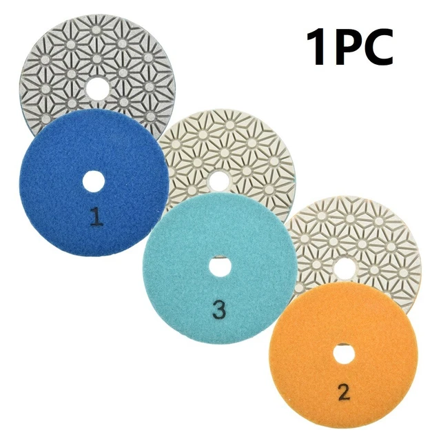 1 Piecce 4 100mm Dry / Wet Diamond 3-Step Polishing-Pads Granite Polishing Tool