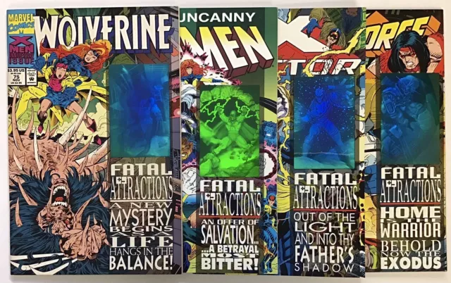 Wolverine 75, Uncanny X-Men 304, X-Factor 92, X-Force 25 Marvel 1993 VF Lot of 4