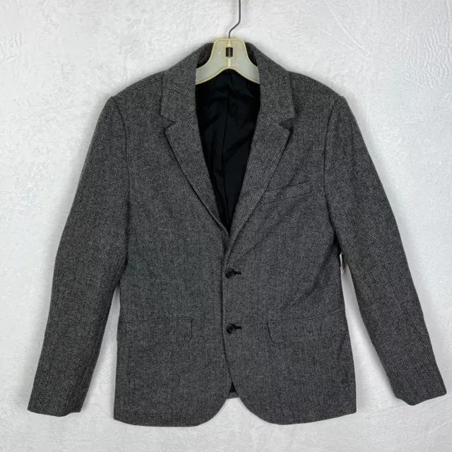 Old Navy Womens Blazer Suit Jacket NWT Size Small Gray Wool Blend Herringbone