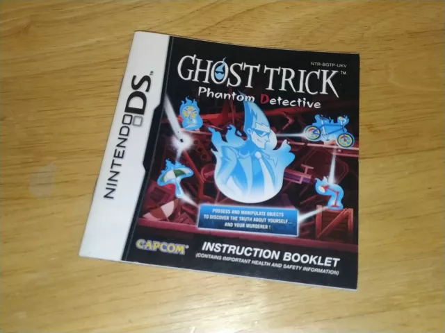 Ghost Trick Phantom Detective - Nintendo Ds - Only Booklet Manual No Game!