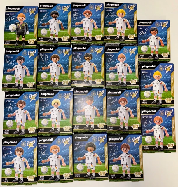 PLAYMOBIL EDEKA DFB Stars EURO 2024 Set 16 giocatori + TAH, KROOS & CENTROCITTÀ EUR 139,00