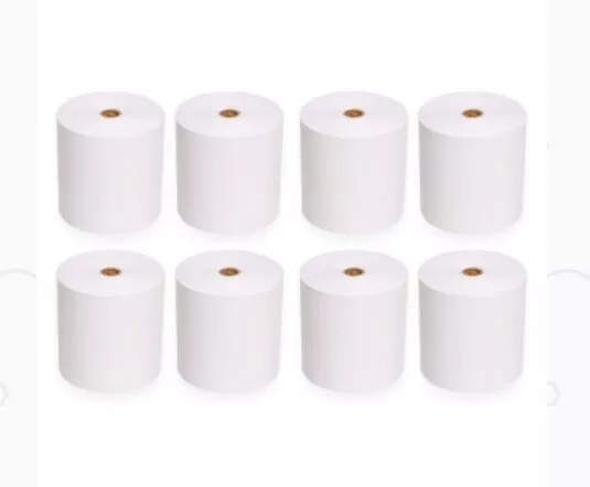 Rollo de Papel Térmico - Libre de BPA - 80x60x12mm - Caja 8 Rollos